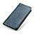 Leather Case Stands Flip Cover Holder M04L for Samsung Galaxy M02s Blue