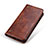 Leather Case Stands Flip Cover Holder M04L for Samsung Galaxy M02s Brown