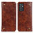 Leather Case Stands Flip Cover Holder M04L for Samsung Galaxy M54 5G Brown