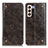 Leather Case Stands Flip Cover Holder M04L for Samsung Galaxy S21 Plus 5G Bronze