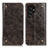 Leather Case Stands Flip Cover Holder M04L for Samsung Galaxy S21 Ultra 5G Bronze