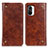 Leather Case Stands Flip Cover Holder M04L for Xiaomi Mi 11i 5G Brown