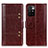 Leather Case Stands Flip Cover Holder M04L for Xiaomi Redmi 10 (2022) Brown