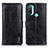 Leather Case Stands Flip Cover Holder M05L for Motorola Moto E20 Black