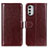 Leather Case Stands Flip Cover Holder M05L for Motorola Moto E32