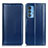 Leather Case Stands Flip Cover Holder M05L for Motorola Moto Edge 20 Pro 5G Blue