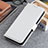 Leather Case Stands Flip Cover Holder M05L for Motorola Moto Edge Plus (2022) 5G White