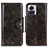 Leather Case Stands Flip Cover Holder M05L for Motorola Moto Edge X30 Pro 5G Brown