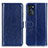 Leather Case Stands Flip Cover Holder M05L for Motorola Moto G 5G (2022) Blue