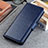 Leather Case Stands Flip Cover Holder M05L for Motorola Moto G71 5G Blue
