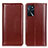 Leather Case Stands Flip Cover Holder M05L for Oppo A16s Brown