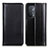 Leather Case Stands Flip Cover Holder M05L for Oppo A54 5G Black