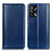 Leather Case Stands Flip Cover Holder M05L for Oppo A74 4G Blue