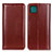 Leather Case Stands Flip Cover Holder M05L for Samsung Galaxy A22s 5G Brown