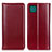 Leather Case Stands Flip Cover Holder M05L for Samsung Galaxy F42 5G Red