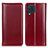 Leather Case Stands Flip Cover Holder M05L for Samsung Galaxy M32 4G Red