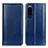 Leather Case Stands Flip Cover Holder M05L for Sony Xperia 5 III Blue