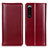 Leather Case Stands Flip Cover Holder M05L for Sony Xperia 5 III Red