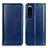 Leather Case Stands Flip Cover Holder M05L for Sony Xperia 5 III SO-53B Blue