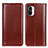 Leather Case Stands Flip Cover Holder M05L for Xiaomi Mi 11i 5G Brown