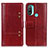 Leather Case Stands Flip Cover Holder M06L for Motorola Moto E20 Red