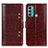 Leather Case Stands Flip Cover Holder M06L for Motorola Moto G60 Brown