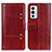 Leather Case Stands Flip Cover Holder M06L for OnePlus 9RT 5G Red