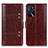 Leather Case Stands Flip Cover Holder M06L for Oppo A16s Brown