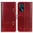 Leather Case Stands Flip Cover Holder M06L for Oppo A16s Red