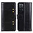 Leather Case Stands Flip Cover Holder M06L for Oppo A53s 5G Black