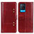 Leather Case Stands Flip Cover Holder M06L for Oppo A54 4G Red