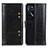 Leather Case Stands Flip Cover Holder M06L for Oppo A54s Black