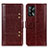 Leather Case Stands Flip Cover Holder M06L for Oppo A74 4G Brown