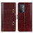 Leather Case Stands Flip Cover Holder M06L for Oppo A93 5G Brown