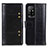 Leather Case Stands Flip Cover Holder M06L for Oppo A94 5G Black