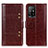 Leather Case Stands Flip Cover Holder M06L for Oppo A94 5G Brown