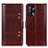 Leather Case Stands Flip Cover Holder M06L for Oppo F19 Brown