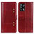 Leather Case Stands Flip Cover Holder M06L for Oppo F19 Red