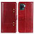 Leather Case Stands Flip Cover Holder M06L for Oppo Reno5 Lite Red