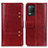 Leather Case Stands Flip Cover Holder M06L for Realme 8 5G Red