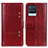 Leather Case Stands Flip Cover Holder M06L for Realme 8 Pro Red