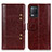 Leather Case Stands Flip Cover Holder M06L for Realme 8s 5G Brown