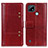 Leather Case Stands Flip Cover Holder M06L for Realme C21 Red