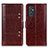 Leather Case Stands Flip Cover Holder M06L for Samsung Galaxy A15 5G Brown