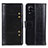 Leather Case Stands Flip Cover Holder M06L for Samsung Galaxy A22 4G Black