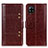 Leather Case Stands Flip Cover Holder M06L for Samsung Galaxy A22 4G Brown