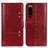 Leather Case Stands Flip Cover Holder M06L for Sony Xperia 5 III SO-53B Red