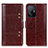 Leather Case Stands Flip Cover Holder M06L for Xiaomi Mi 11T 5G Brown