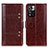 Leather Case Stands Flip Cover Holder M06L for Xiaomi Poco X4 NFC Brown