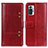 Leather Case Stands Flip Cover Holder M06L for Xiaomi Redmi Note 10 Pro 4G Red